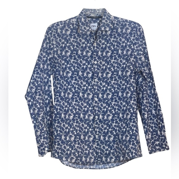 Zara men’s long sleeve button down shirt. Size medium GUC - Picture 1 of 12